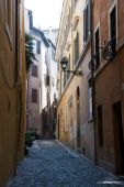 a narrow street in Rome (Rome, Italy 2012)